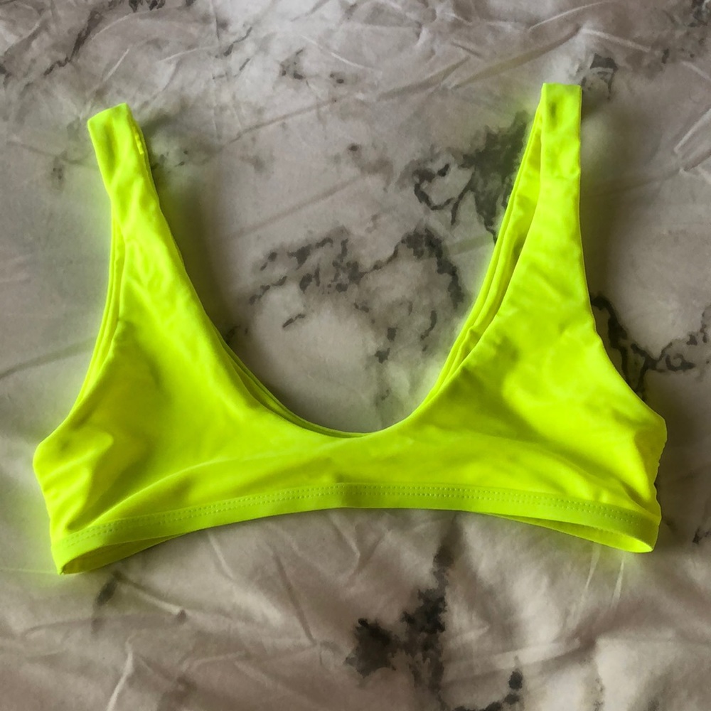 NEON yellow bikini top